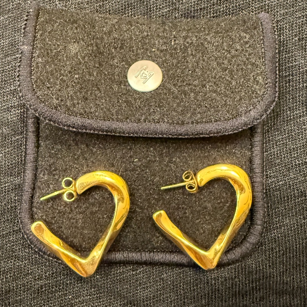 Missoma Twisted Heart Hoop Earrings